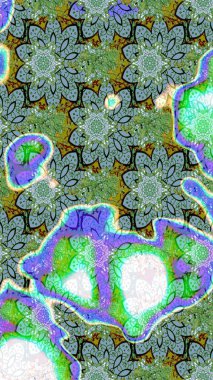 Doodle tarzı. Yeşil ve mavi renkte çiçekler. Elle çizilmiş sonbahar çiçeği deseni. Tekstil ve kapak tasarımı için mükemmel. Renkli yeşil ve mavi çizim deseni.