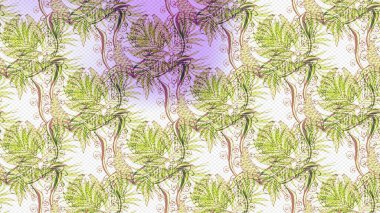 Çizim kalıbı. Ultraviyole kumaş deseni. Organik motif arka planı. Raster illüstrasyonu.