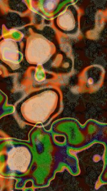 Küçük çiçekteki sevimli çiçek deseni. Raster illüstrasyonu. Kahverengi renkte yaz çiçekleri. Raster deseni.