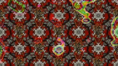 Kahverengi ve kırmızı renkte çiçekler. Raster düz çiçek çizim deseni. Tasarım hediye paketi, tebrik kartları, posterler ve afiş tasarımı.