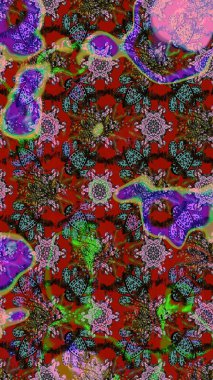 Tekstil, tebrik kartı, boyama kitabı, telefon kılıfı baskısı için kullanılabilir. Raster Henna dövme stili. Kızılderili desenli desenli desenli şal deseni. Etnik Mandala süsü.