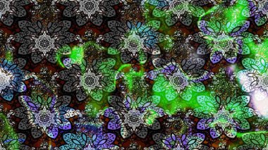 Kızılderili desenli desenli desenli şal deseni. Raster Henna dövme stili. Tekstil, tebrik kartı, boyama kitabı, telefon kılıfı baskısı için kullanılabilir. Etnik Mandala süsü.