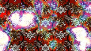 Küçük çiçekli yay deseni çiz. Raster illüstrasyonu. Suluboya tarzında kahverengi ve nötr renkler üzerine.