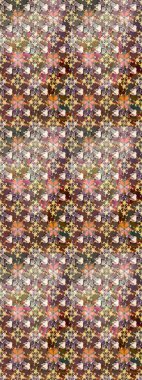 Soyut etnik raster çizim kalıbı. Arkaplan dokusu, duvar kağıdı, kahverengi renkli çiçek teması. Kabile sanatı boho baskısı, klasik çiçek arkaplanı.