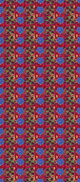 Gömlek baskısı için çiçek boyası. Çiçeksiz desenli arka plan. Kırmızı ve mor renkte çiçekler.