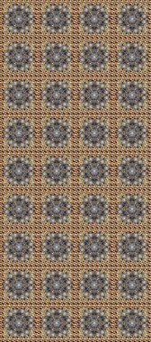 Tekrarlayan elementlerle soyut arkaplan oluşturun. Kusursuz damaske klasik altın desen. Raster illüstrasyonu. Gri, kahverengi ve bej renklerdeki altın pürüzsüz desen altın elementlerle.