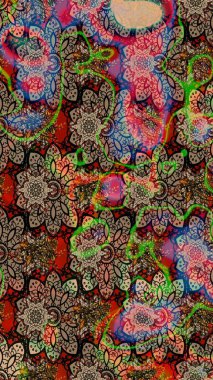 Bej ve kahverengi renklerde. Anti-stres için soyut örnek sayfası. Raster illüstrasyonu.