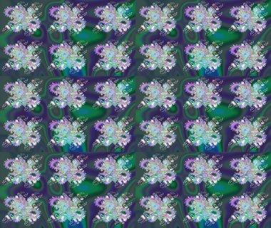 Suluboya tarzında mavi ve yeşil çiçekli zarif eskiz deseni, tasarım elementleri. Düzenlenebilir. Düğün davetiyeleri için çiçek deseni, tebrik kartları, hatıra defteri, baskı, hediye paketi, imalat