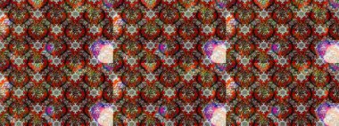 Renkli Yaz Temalı eskiz kalıbı. Raster illüstrasyonundaki çiçek desenli çizim. Düz Çiçek Elementleri Tasarımı. Kahverengi ve kırmızı renkte çiçekler.