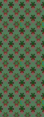 Raster illüstrasyonu. Suluboya çiçekli çiçek deseni. Yeşil renkte güzel tekstil.