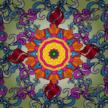 Vektör deseni. Karalama çiçekleri kusursuz desen. Siyah ve nötr el çizimi desen. Sanat ilham verir ve tarafsız bir şekilde çiçek bırakır..