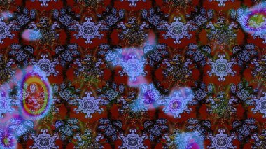 Küçük kahverengi ve mavi çiçeklerle oldukça eski bir besin torbası deseni. Tekstil, kumaş, kapaklar, duvar kağıtları, baskı, paket, koleksiyon defteri, örgü, dekupaj için çiçek arkaplanı..