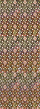 Kahverengi ve bej renkli çiçekler. Şatafatlı bahar bahçesi dokusu. Çiçek deseni. Raster illüstrasyonu. Kahverengi ve bej renkler üzerine çiçek çizimi.