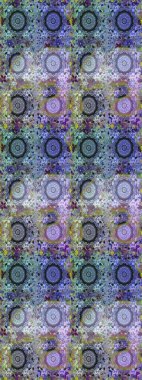 Tarafsız ve mavi renklerde altın elementlerle kusursuz desen. Kusursuz klasik raster altın desenli. Geleneksel oryantasyon süsü. Raster illüstrasyonu. Klasik vintage arkaplan.