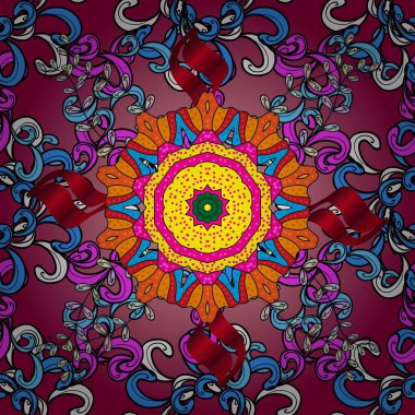 Siyah ve mor renkli güzel çiçeklerle kusursuz desenler suluboya çiçek desenleri duvar kağıdı, kart veya kumaş için fayanslı. Raster..