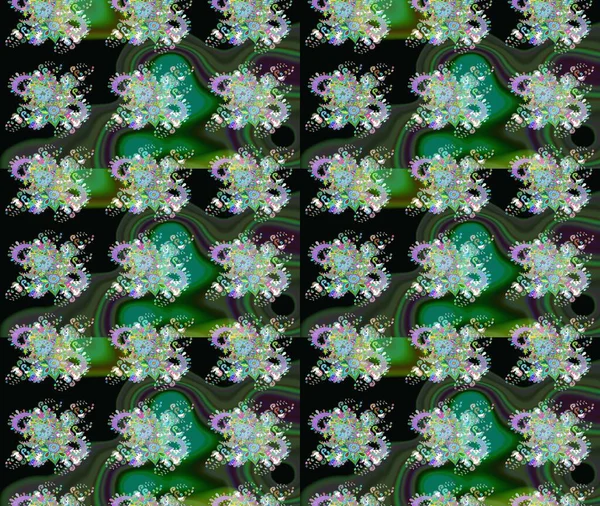 Tekstil, kumaş, kapaklar, duvar kağıtları, baskı, naylon, koleksiyon defteri, örgü, dekupaj için güzel bir eskiz. Millefleur 'lar. Küçük yeşil çiçekli oldukça eski bir besin torbası deseni..