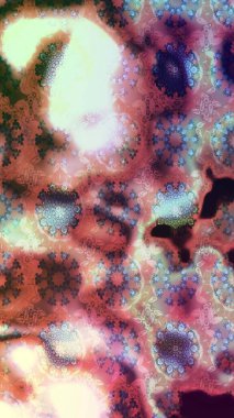 Raster illüstrasyonu. Robot resim. Tarafsız renklerde çiçekler. Şirin çiçek elementleri..