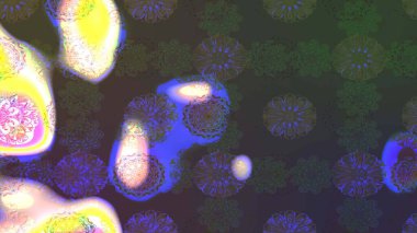 Yapraklı çizim şekli. Şirin, zarif çiçekler Raster illüstrasyonu. Tekstil için figür. Davetiye ve kartpostal tasarımı için dekoratif çiçek unsurları. Poster veya kapak için arkaplan.