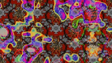 Küçük renkli çiçekler. Küçük çiçekte güzel bir desen. Moda baskıları için zarif bir şablon. Motley illüstrasyonu. Gri ve kırmızı çiçekli bahar çiçekleri.