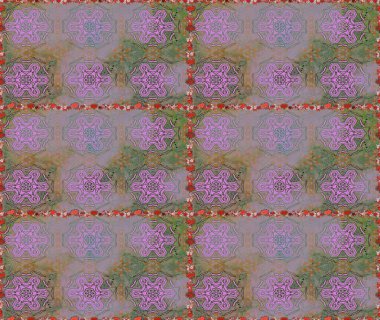 Raster Henna dövme stili. Etnik Mandala süsü. Kızılderili desenli desenli desenli şal deseni. Tekstil, tebrik kartı, boyama kitabı, telefon kılıfı baskısı için kullanılabilir.