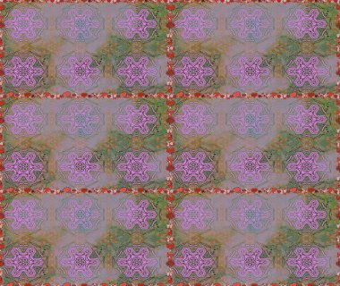 Raster Henna dövme stili. Etnik Mandala süsü. Kızılderili desenli desenli desenli şal deseni. Tekstil, tebrik kartı, boyama kitabı, telefon kılıfı baskısı için kullanılabilir.