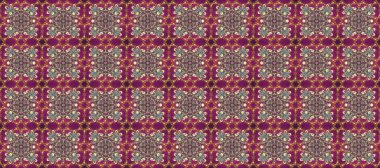 Raster oryantal süs. Mor, kahverengi ve gri renklerde altın elementlerle kusursuz desen. Kusursuz altın desen.