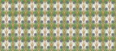 Kusursuz raster arka plan. Çiçek deseni. Duvar kâğıdı barok, İspanyol kumaşı. Şık bir grafik desen. Tarafsız ve gri renklerdeki altın elementler.