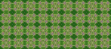 Damask çizim kalıbı arka planı tekrarlıyor. Barok tarzında altın çiçek süsü. Antika altın tekrarlanabilir duvar kağıdı. Yeşil, bej ve nötr renklerde altın element.