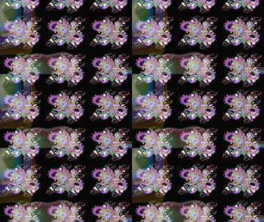 Raster illüstrasyonu. Flower eskiz arka planı. Çiçek deseni. Şatafatlı bahar bahçesi dokusu.