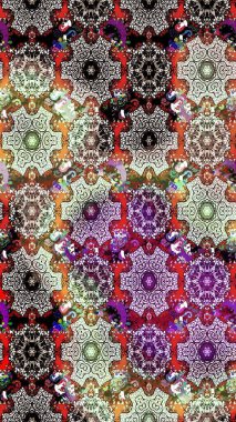 Kızılderili desenli desenli desenli şal deseni. Tekstil, tebrik kartı, boyama kitabı, telefon kılıfı baskısı için kullanılabilir. Raster Henna dövme stili. Etnik Mandala süsü.