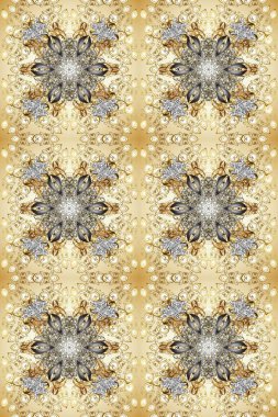 Bej, nötr ve gri renklerde altın elementlerle desen. Patina. Oyma. Küçük bir alan derinliği. Lüks mobilyalar. Altın kaplamalı bej, nötr ve gri zemin. Kusursuz ahşap oymacılığı.