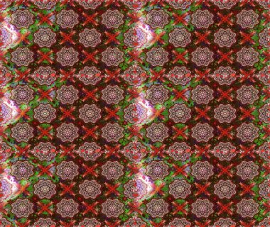 Çiçek arkaplan. Çiçek duvar kâğıdı. Kahverengi renkli şirin tekstil. Raster illüstrasyonu. Renkli, pürüzsüz desen.