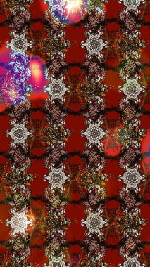 Raster illüstrasyonu. Taslak desenli, modaya uygun kumaş deseni. Düz Çiçek Elementleri Tasarımı. Renkli Bahar Teması eskiz kalıbı. Şirin çiçek elementleri..