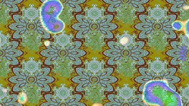 Renkli Bahar Teması eskiz kalıbı. Düz Çiçek Elementleri Tasarımı. Raster Modaya uygun kumaş deseni. Yeşil renkli şirin çiçek deseni.