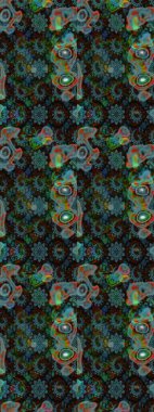 Raster güzel kumaş deseni çiziyor. Çiçek deseni. Düz Çiçek Elementleri Tasarımı. Renkli Bahar Teması çizim şablonu.