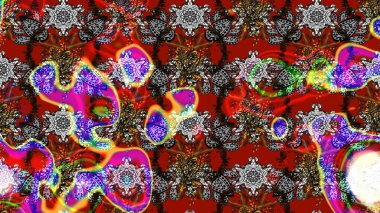 Küçük çiçekte güzel bir çiçek deseni var. Raster deseni. Çiçekli çiçek deseni, suluboya..