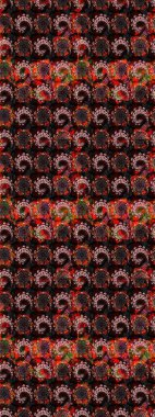 Sevgililer günü ve tebrik kartı konsepti için şık bir davetiye. Üst manzara, yumuşak siyah ve kahverengi renk. Çiçek kompozisyonu, el boyası, hassas şablon. Manzaralı çiçek deseni.