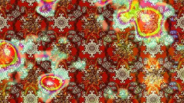 Kahverengi renkli çiçekler. Raster illüstrasyonundaki çiçek desenli çizim. Düz Çiçek Elementleri Tasarımı. Renkli Bahar Teması çizim şablonu.