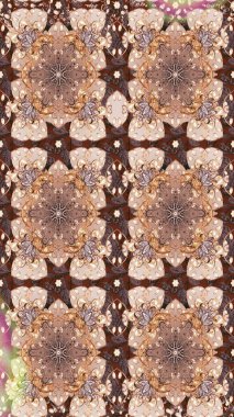 Robot resim. Küçük çiçekteki sevimli çiçek deseni. Raster illüstrasyonu.