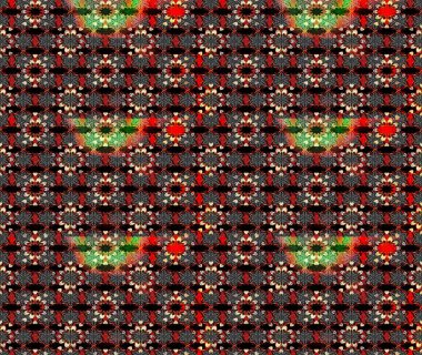 El çizimi. Güzel kumaş deseni. Raster illüstrasyonu. Çiçekler, dallar, otlar ve çiçekler.