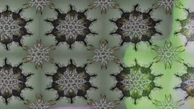 Renkli unsurlarla hareketli arka plan görüntüleri. Çiçekler. Eski model. Bayrak tarzı. Video kaydı. Şablon. Döngü. Kusursuz..