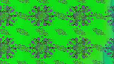 Renkli unsurlarla hareketli arka plan görüntüleri. Çiçekler. Eski model. Bayrak tarzı. Video kaydı. Şablon. Döngü. Kusursuz..