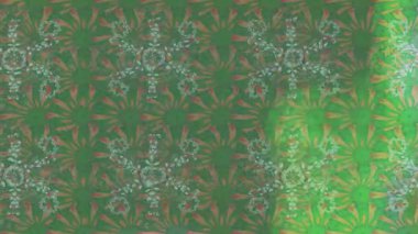 Renkli unsurlarla hareketli arka plan görüntüleri. Çiçekler. Eski model. Bayrak tarzı. Video kaydı. Şablon. Döngü. Kusursuz..