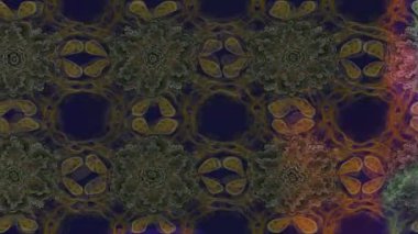 Renkli unsurlarla hareketli arka plan görüntüleri. Çiçekler. Eski model. Bayrak tarzı. Video kaydı. Şablon. Döngü. Kusursuz..