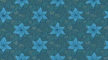 Renkli unsurlarla hareketli arka plan görüntüleri. Çiçekler. Eski model. Bayrak tarzı. Video kaydı. Şablon. Döngü. Kusursuz..