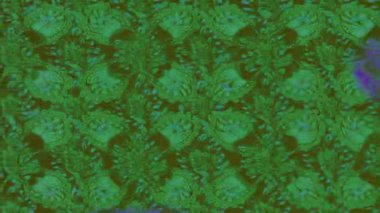 Renkli unsurlarla hareketli arka plan görüntüleri. Çiçekler. Eski model. Bayrak tarzı. Video kaydı. Şablon. Döngü. Kusursuz..