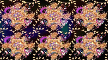 Suluboya etkisi. Raster deseni. Organik elementler. Botanik çizim deseni.