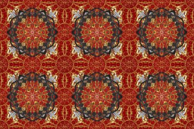 Kış sembolü, Mutlu Noeller, Mutlu yıllar 2019. Kahverengi, kırmızı ve gri renklerde altın desen. Soyut duvar kâğıdı, ambalaj dekorasyonu. Altın kar taneleri basit, pürüzsüz desen.