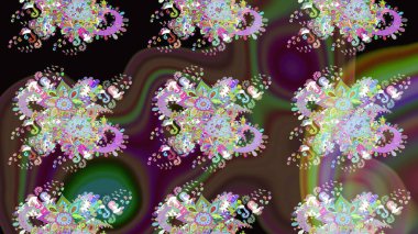 Kahverengi ve nötr renklerde çiçekler. Yumuşak, bahar çiçekli arka plan. Raster çiçek desenli ve çiçekli..