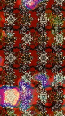 Suluboya tarzında renkler üzerine çiçekler. Çiçek izi. Suluboya çizim deseni.